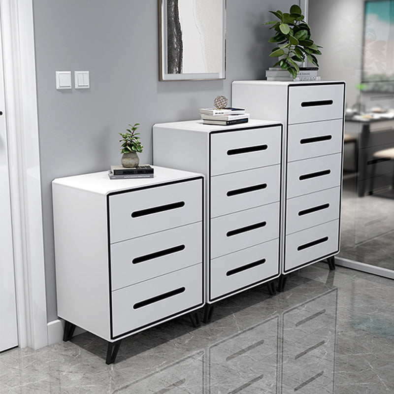 16" W Modern Storage Chest Dresser White Vertical Storage Chest with 3/4/5 Drawers Clearhalo 'Bedroom Furniture' 'Dressers & Chests' 'dressers_chests' 'furn' 'furn_dressers_chests' 'Furniture' 5969865