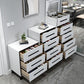 16" W Modern Storage Chest Dresser White Vertical Storage Chest with 3/4/5 Drawers Clearhalo 'Bedroom Furniture' 'Dressers & Chests' 'dressers_chests' 'furn' 'furn_dressers_chests' 'Furniture' 5969866