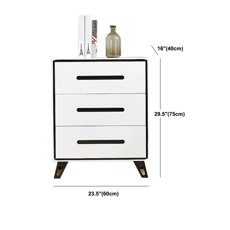 16" W Modern Storage Chest Dresser White Vertical Storage Chest with 3/4/5 Drawers Clearhalo 'Bedroom Furniture' 'Dressers & Chests' 'dressers_chests' 'furn' 'furn_dressers_chests' 'Furniture' 5969875