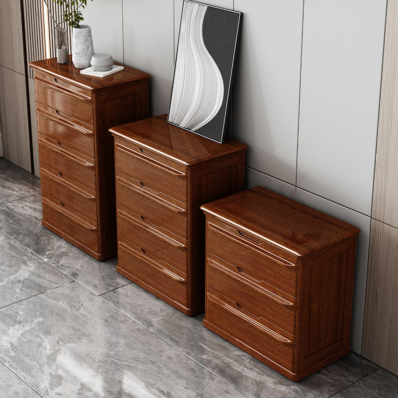 16.9 "W bruin opbergkist dressoir walnoot verticale opbergkast met laden