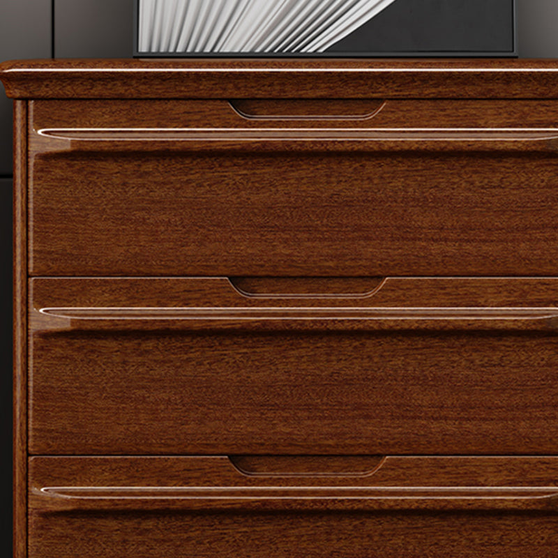 16.9 "W bruin opbergkist dressoir walnoot verticale opbergkast met laden