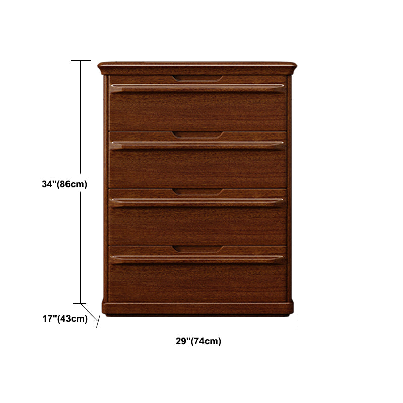 16.9 "W bruin opbergkist dressoir walnoot verticale opbergkast met laden