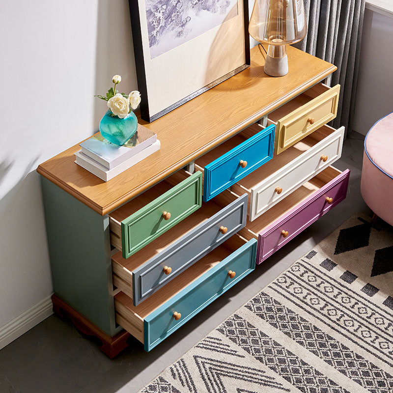 Coastal Style Storage Chest 7 Drawers Storage Chest Dresser for Bedroom