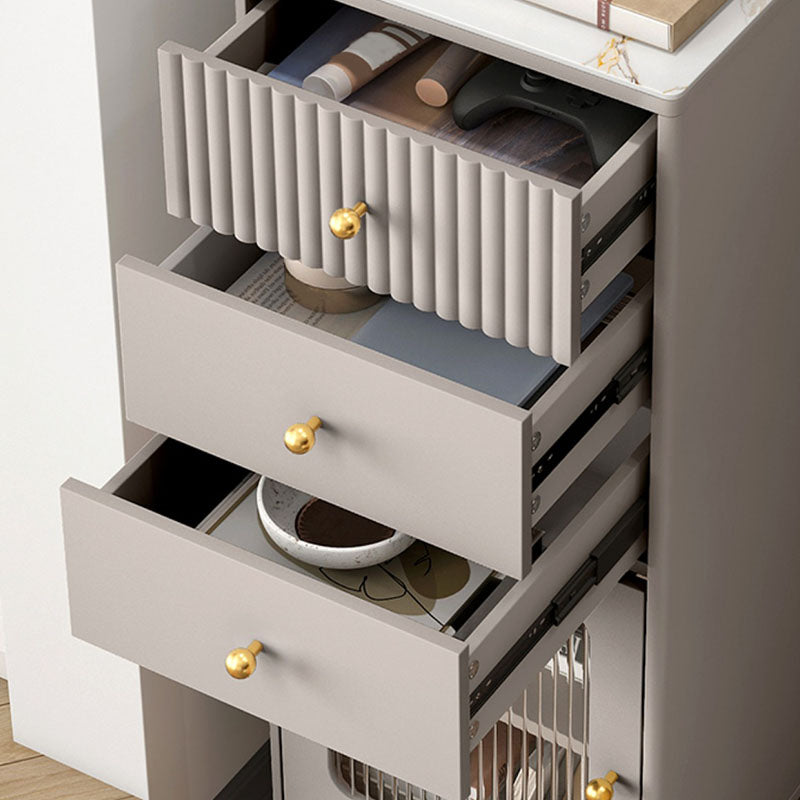 15,6-inch breedte Glam-dressoir Stone opbergkist met 1/2/3 laden