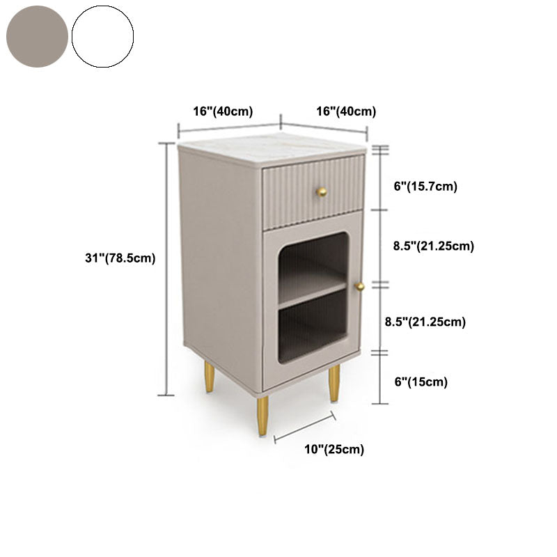 15,6-inch breedte Glam-dressoir Stone opbergkist met 1/2/3 laden