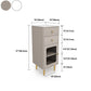 15,6-inch breedte Glam-dressoir Stone opbergkist met 1/2/3 laden
