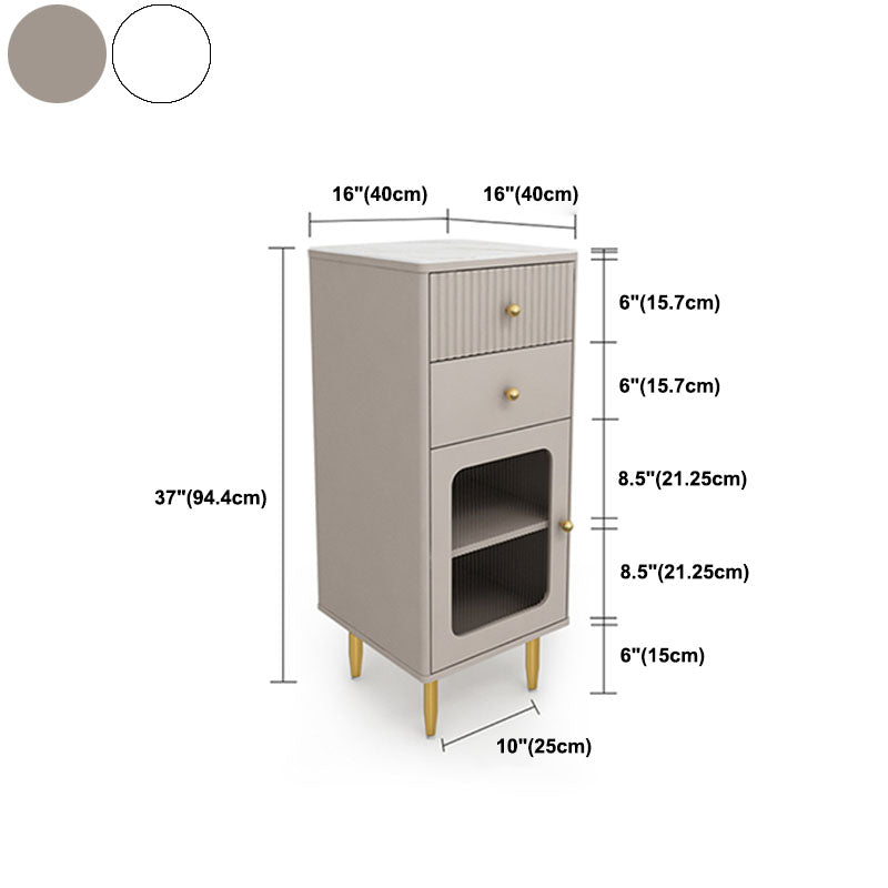 15,6-inch breedte Glam-dressoir Stone opbergkist met 1/2/3 laden