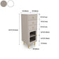 15,6-inch breedte Glam-dressoir Stone opbergkist met 1/2/3 laden