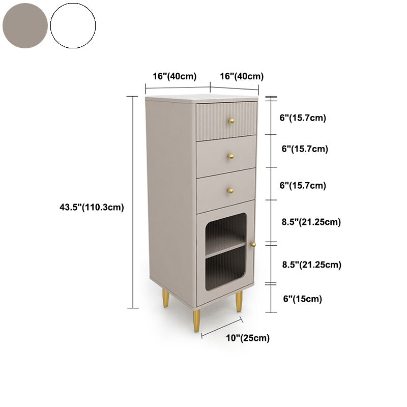 15,6-inch breedte Glam-dressoir Stone opbergkist met 1/2/3 laden