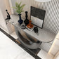 Tavolo di divano console di ferro moderno Stone Mezza Luna Console Tavolino per Hall