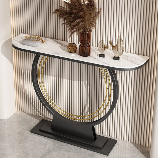 Sofá de la consola de hierro contemporánea Table de piedra media de la luna Fin para Hall para Hall