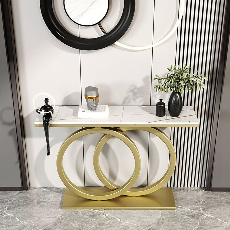 Tavolo da divano console in pietra moderna tavolo da rettangolo di rettangolo per sala