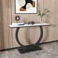 Modern Marble Console Sofa Table Rectangle Iron Console Accent Table for Hall