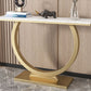 Modern Marble Console Sofa Table Rectangle Iron Console Accent Table for Hall