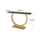 Modern Marble Console Sofa Table Rectangle Iron Console Accent Table for Hall