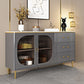 Glam Buffet Stand with Drawers Stone and Wood Buffet Sideboard Grey Clearhalo 'buffet_sideboard' 'Buffets & Sideboards' 'furn' 'furn_buffet_sideboard' 'Furniture' 'Kitchen & Dining Furniture' 5970334