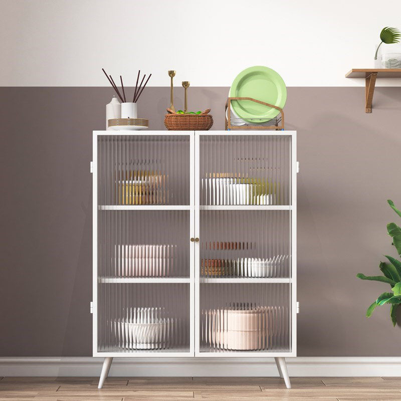 Metalen dressoir met glazen deuren eigentijdse eetserver met kasten