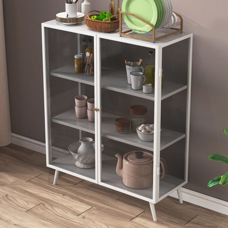 Metalen dressoir met glazen deuren eigentijdse eetserver met kasten