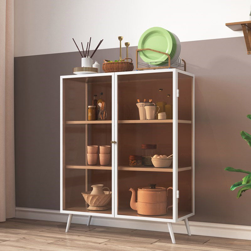 Metalen dressoir met glazen deuren eigentijdse eetserver met kasten