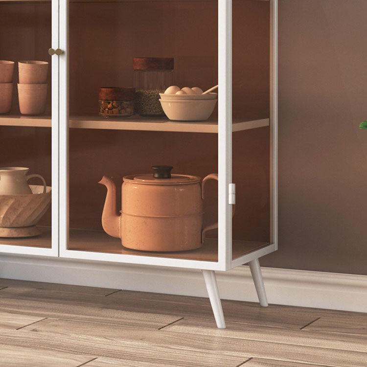 Metalen dressoir met glazen deuren eigentijdse eetserver met kasten