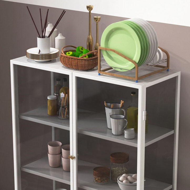 Metalen dressoir met glazen deuren eigentijdse eetserver met kasten