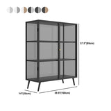 Metalen dressoir met glazen deuren eigentijdse eetserver met kasten