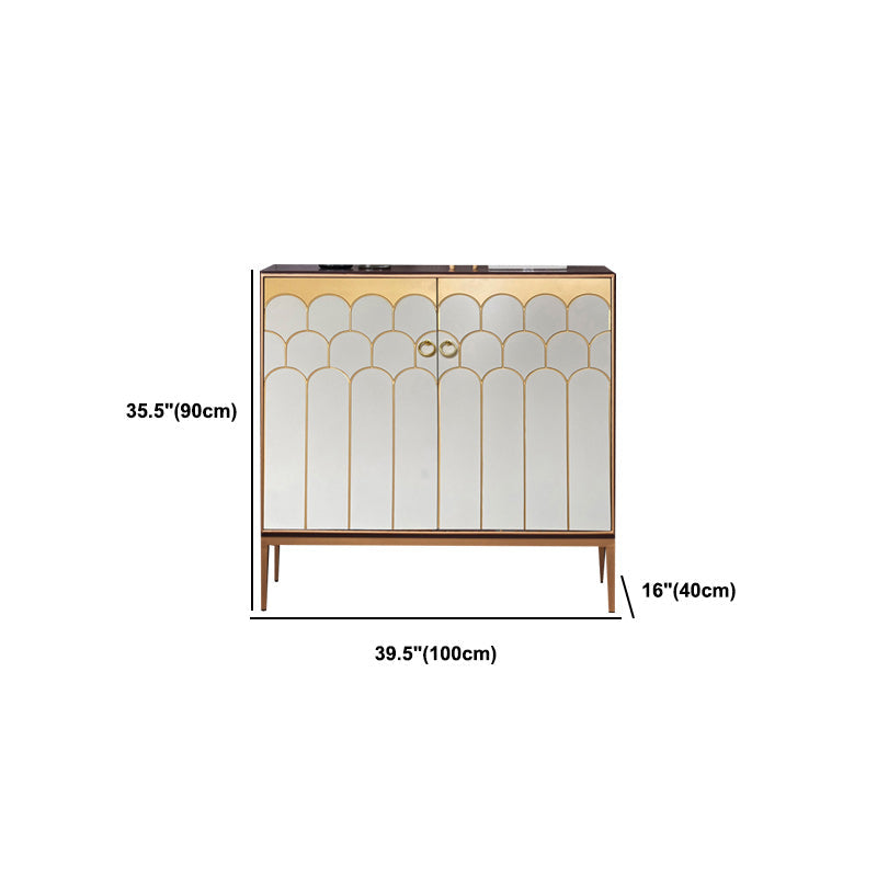 Table du buffet de buffet en bois Table du buffet de style glam pour le salon