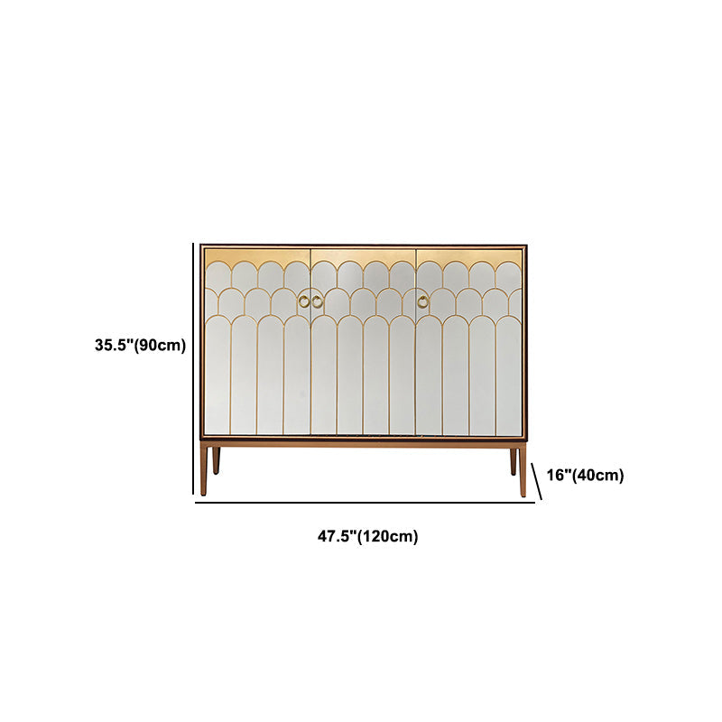 Table du buffet de buffet en bois Table du buffet de style glam pour le salon