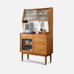 Sideboard in legno massiccio contemporaneo Tabella 4-Drawer Sideboard con porte scorrevoli