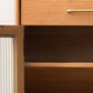 Sideboard in legno massiccio contemporaneo Tabella 4-Drawer Sideboard con porte scorrevoli