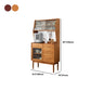 Sideboard in legno massiccio contemporaneo Tabella 4-Drawer Sideboard con porte scorrevoli
