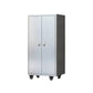 Chrome metalen dressoir met wielen moderne indoor dinerserver met kasten