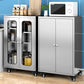 Chrome metalen dressoir met wielen moderne indoor dinerserver met kasten