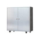 Chrome metalen dressoir met wielen moderne indoor dinerserver met kasten