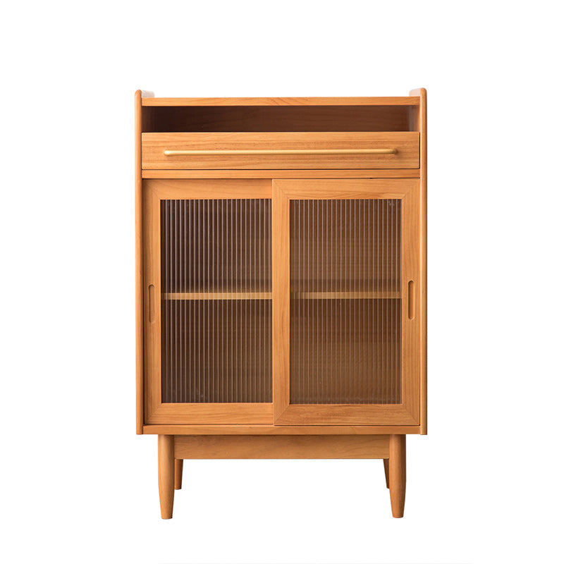 Pine à bois massif buffet buffet moderne serveur de restauration pour le salon