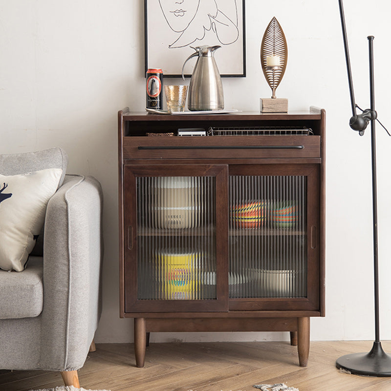 Pine à bois massif buffet buffet moderne serveur de restauration pour le salon