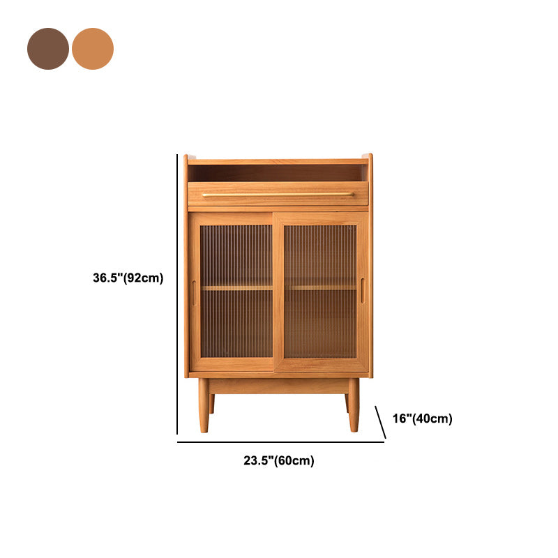 Pine à bois massif buffet buffet moderne serveur de restauration pour le salon
