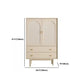 White Pine Solid Wood Sideboard Modern Credenza with Drawers and Storage
