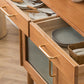 4-Draw-Sideboard-Buffet moderner Speiseserver für Wohnzimmer