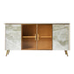 Sideboard in pietra da pranzo a buffet lucido glam con gambe