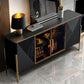 Sideboard in pietra da pranzo a buffet lucido glam con gambe