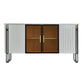 Sideboard in pietra da pranzo a buffet lucido glam con gambe