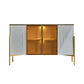 Sideboard in pietra da pranzo a buffet lucido glam con gambe