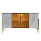 Sideboard in pietra da pranzo a buffet lucido glam con gambe