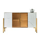 Sideboard in pietra da pranzo a buffet lucido glam con gambe