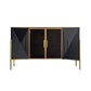 Sideboard in pietra da pranzo a buffet lucido glam con gambe