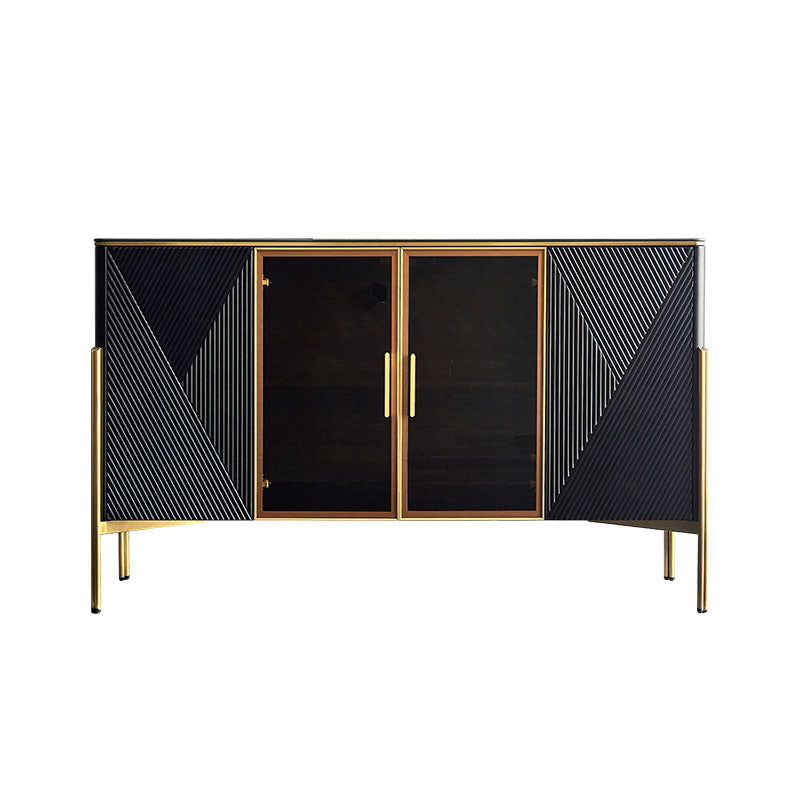 Sideboard in pietra da pranzo a buffet lucido glam con gambe
