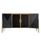 Sideboard in pietra da pranzo a buffet lucido glam con gambe