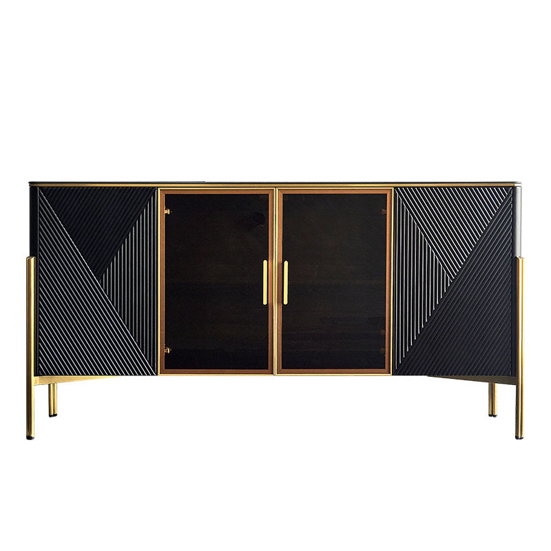 Sideboard in pietra da pranzo a buffet lucido glam con gambe