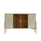 Sideboard in pietra da pranzo a buffet lucido glam con gambe